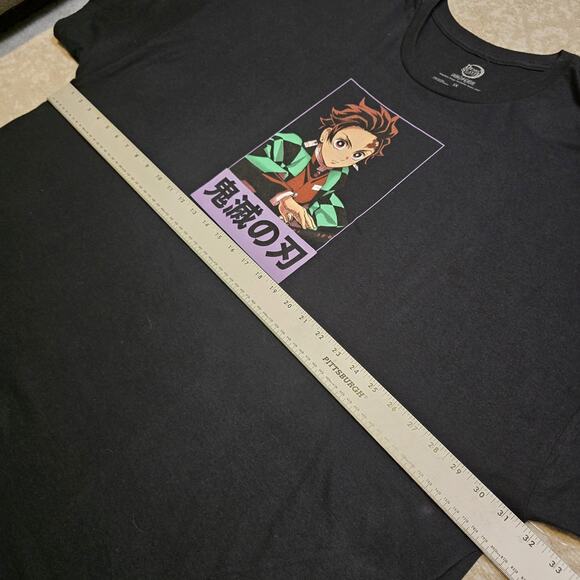 Demon Slayer Black Graphic Short Sleeve Shirt Men's 5XL Anime - Picture 5 of 8